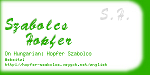 szabolcs hopfer business card